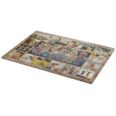 Aangepaste Moderne Rustieke Familie Fotocollage Ke Snijplank (Hoek)
