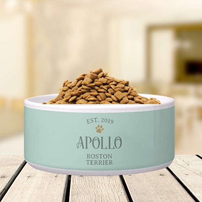 Aangepaste moderne  scripttypografie Pet Name Voerbakje (Customize this fun, custom dog bowl with your pet's name! )