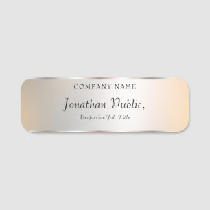 Aangepaste, moderne Silver Elegant Professional-Sj Naamplaatje