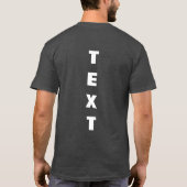 Aangepaste moderne Sjabloon Mannen grote lettertyp T-shirt (Achterkant)