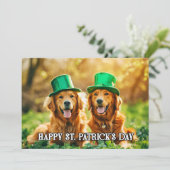 Aangepaste moderne Sjabloon St. Paddys voor huisdi (Staand voorkant)