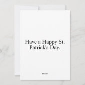 Aangepaste moderne Sjabloon St. Paddys voor huisdi (Achterkant)