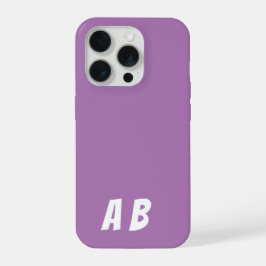 Aangepaste Moderne Stijlvolle Naam Minimaal Paarse iPhone 15 Pro Hoesje