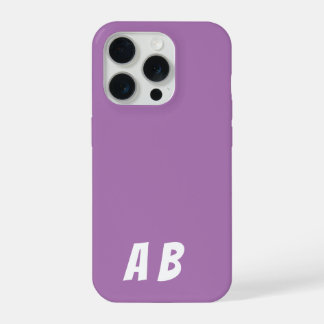 Aangepaste Moderne Stijlvolle Naam Minimaal Paarse iPhone 15 Pro Hoesje