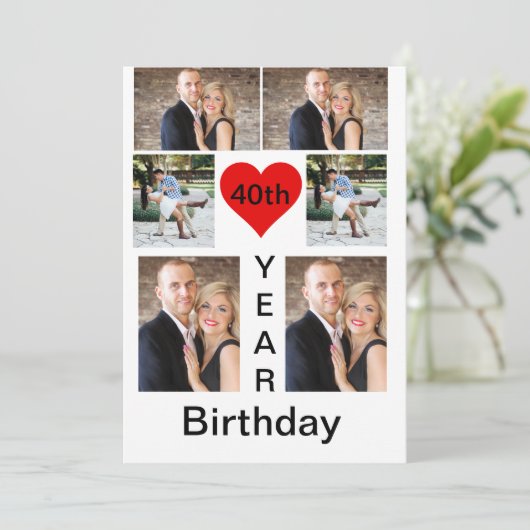 Aangepaste moderne trendy Birthday Kaart (Staand voorkant)