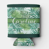 Aangepaste moderne tropische groene palmbladeren p blikjeskoeler (Achterkant)