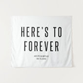 Aangepaste Moderne Trouw Achtergrond Op Naar Euwig Wandkleed (Voorkant (horizontaal))