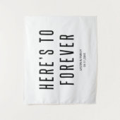 Aangepaste Moderne Trouw Achtergrond Op Naar Euwig Wandkleed (Voorkant)