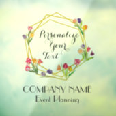 Aangepaste moderne tulpen Goud & Zwart Evenementen Raamsticker (Vel 3)