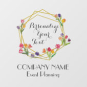 Aangepaste moderne tulpen Goud & Zwart Evenementen Raamsticker (Vel)