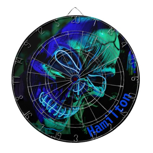 Aangepaste moderne turquoise Blauwgroen en blauwe  Dartbord (Voorkant)