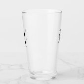 Aangepaste moderne typografie Monogram bierglas Glas (Links)