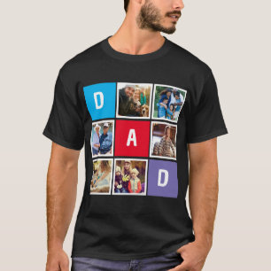 Aangepaste moderne typografie Pap Foto Collage T-shirt