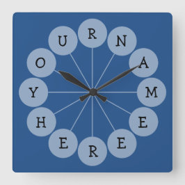 Aangepaste moderne ventilatornaamklok vierkante klok