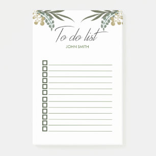 Aangepaste, moderne Waterverf botanische bladeren Post-it® Notes
