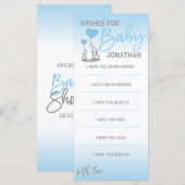 Aangepaste moderne wensen voor BABY BOY Blue White (Voorkant / Achterkant)