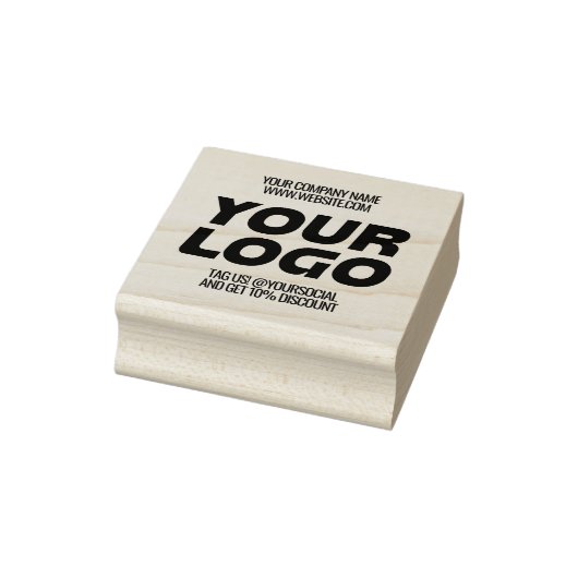 Aangepaste moderne zakelijke Logo en tekst Rubberstempel (Stempel)