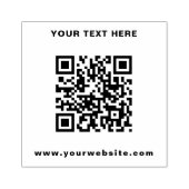 Aangepaste moderne zakelijke QR-code & tekst Rubberstempel (Afrduk)