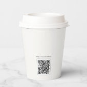 Aangepaste moderne zakelijke tekst Logo papier kop Papieren Bekers (Achterkant)