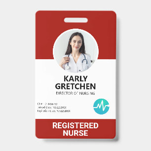 Aangepaste moderne ziekenhuiswerknemer foto ID kaa Badge
