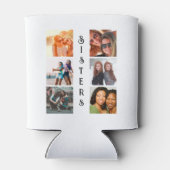 Aangepaste moderne zussen 6 Foto Collage Blikjeskoeler (Achterkant)