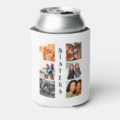 Aangepaste moderne zussen 6 Foto Collage Blikjeskoeler (Blikje Achterkant)