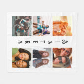Aangepaste moderne zussen 6 Foto Collage Fleece Deken (Voorkant (Horizontaal))
