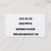 Aangepaste moderne zwart-witband visitekaartje (Achterkant)