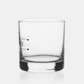 Aangepaste moderne zwarte Mr en Mrs bruiloft datum Whisky Glas (Links)