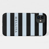 Aangepaste moderne zwarte streep Case-Mate iPhone case (Achterkant (horizontaal))