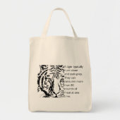 Aangepaste moderne zwarte tijgertekst gebaseerd op tote bag (Voorkant)