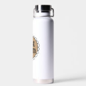 Aangepaste moeder geschulpte rand geïsoleerd waterfles (Achterkant)