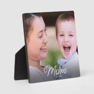 Aangepaste Moeder Opgericht Modern Schrift Foto Fotoplaat