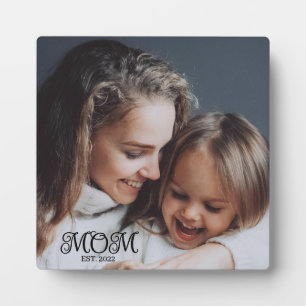 Aangepaste Moeder Opgericht Modern Schrift Foto Fotoplaat
