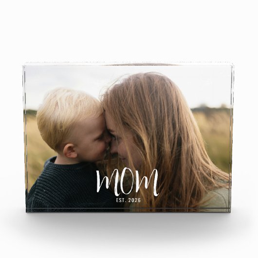 Aangepaste Moeder Opgerichte Moderne Schrift Fotoblokken (Voorkant)