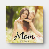 Aangepaste Moeder Opgerichte Moderne Script Foto Fotoplaat (Voorkant)
