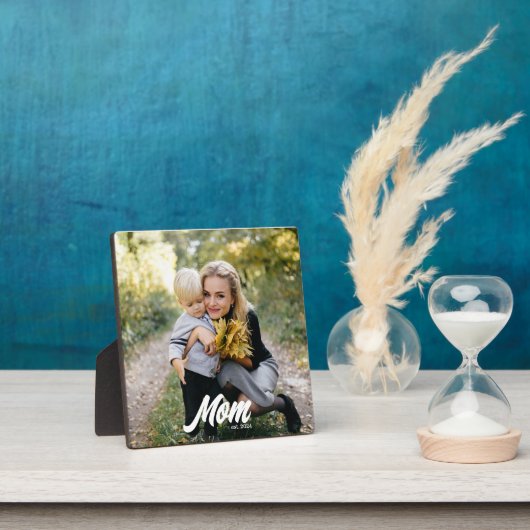 Aangepaste Moeder Opgerichte Moderne Script Foto Fotoplaat (Insitu)