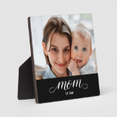 Aangepaste Moeder Opgerichte Moderne Script Foto Fotoplaat (Voorkant)