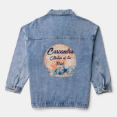Aangepaste moeder van bruid| | Groene zeesterren z Denim Jacket (Achterkant)