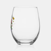 Aangepaste moeder van de bruidegom tekst op bloeme wijnglas zonder voet (Links)