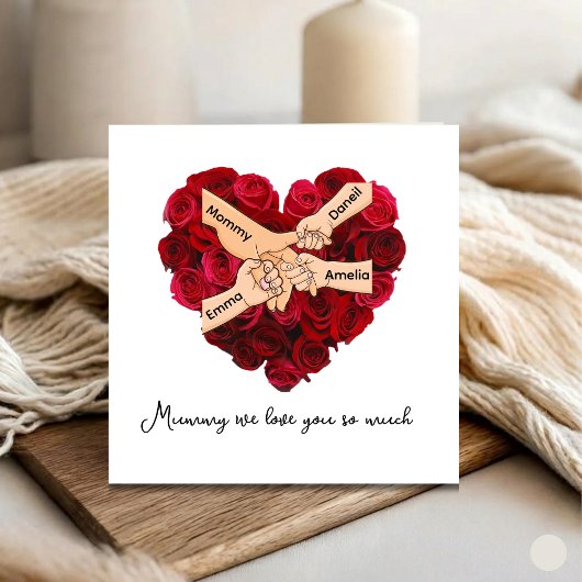 Aangepaste Moeder Van Kids Liefde Hart Moederdag Kaart