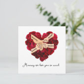 Aangepaste Moeder Van Kinderen Hart Moederdag Kaart (Staand voorkant)