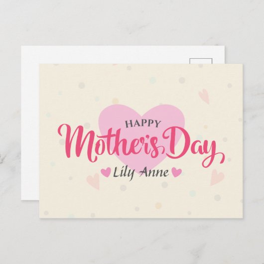 Aangepaste Moederdag | BRIEFKAART (Voorkant / Achterkant)