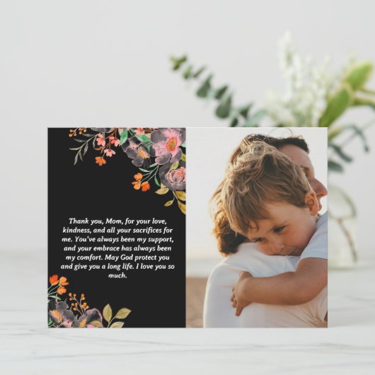 Aangepaste Moederdag cadeau en liefdevolle boodsch Feestdagenkaart (Staand voorkant)