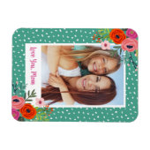 Aangepaste Moederdag foto Bright Floral Magneet (Horizontaal)