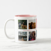 Aangepaste Moederdag Foto Two-Tone Coffee Mok (Links)