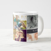 Aangepaste Moederdag fotocollage Extra Grote Beker (Voorkant rechts)