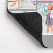 Aangepaste Moederdag fotocollage roze/groen/grijs Muismat (Hoek)