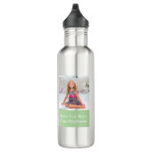 Aangepaste Moederdag fotocollage roze/groen/grijs Waterfles (Rechts)