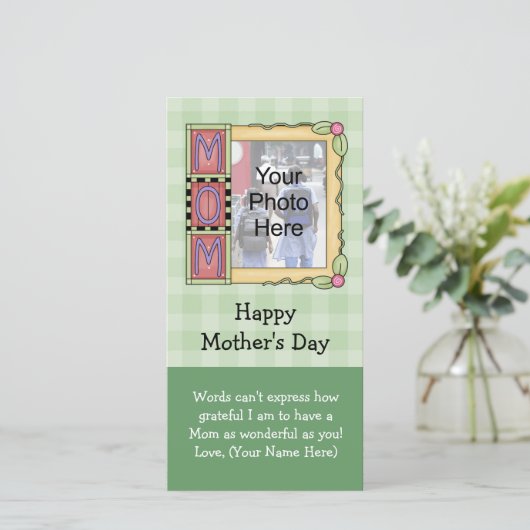 Aangepaste Moederdag fotokaarten (Staand voorkant)